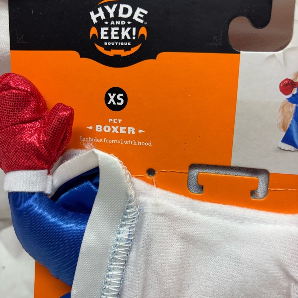 Hyde & EEK! Pet Boxer Costume “CHAMP” Dog costume- XS up to 10lbs Red White Blue - Picture 3 of 4